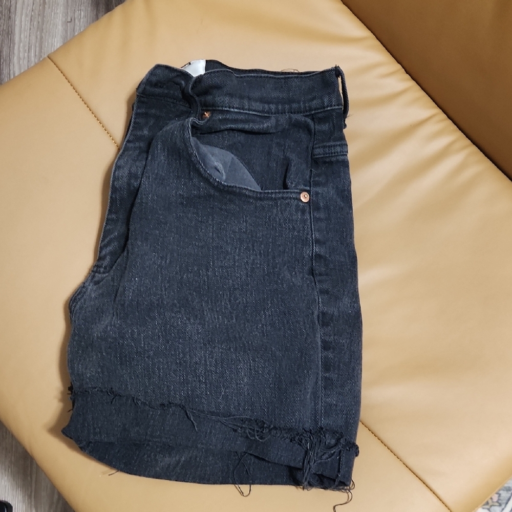 Vintage High Waist Black Denim